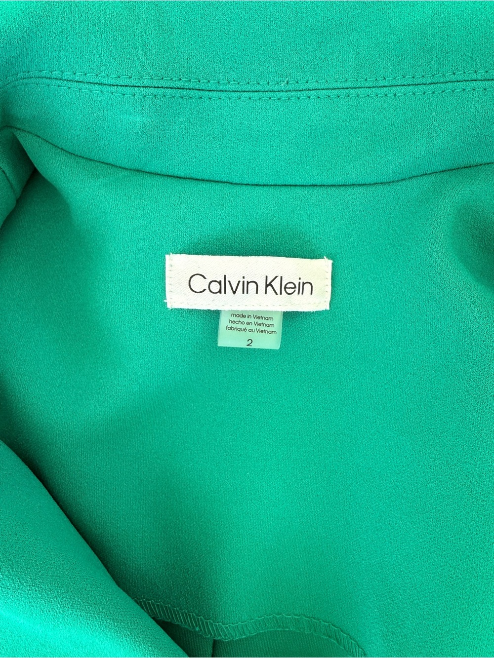 Calvin Klein Teal Sleeveless Belted Zip-Front Midi Dress - Picture 4 of 6
